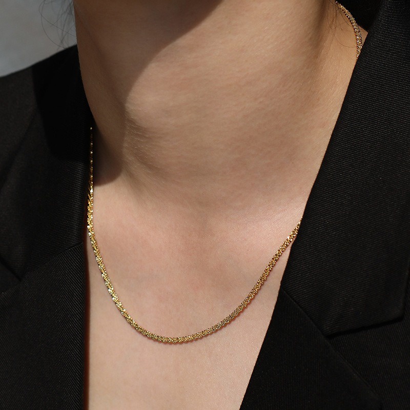 Dây Chuyền Trơn Mạ Vàng nữ V006 Namoo Jewelry