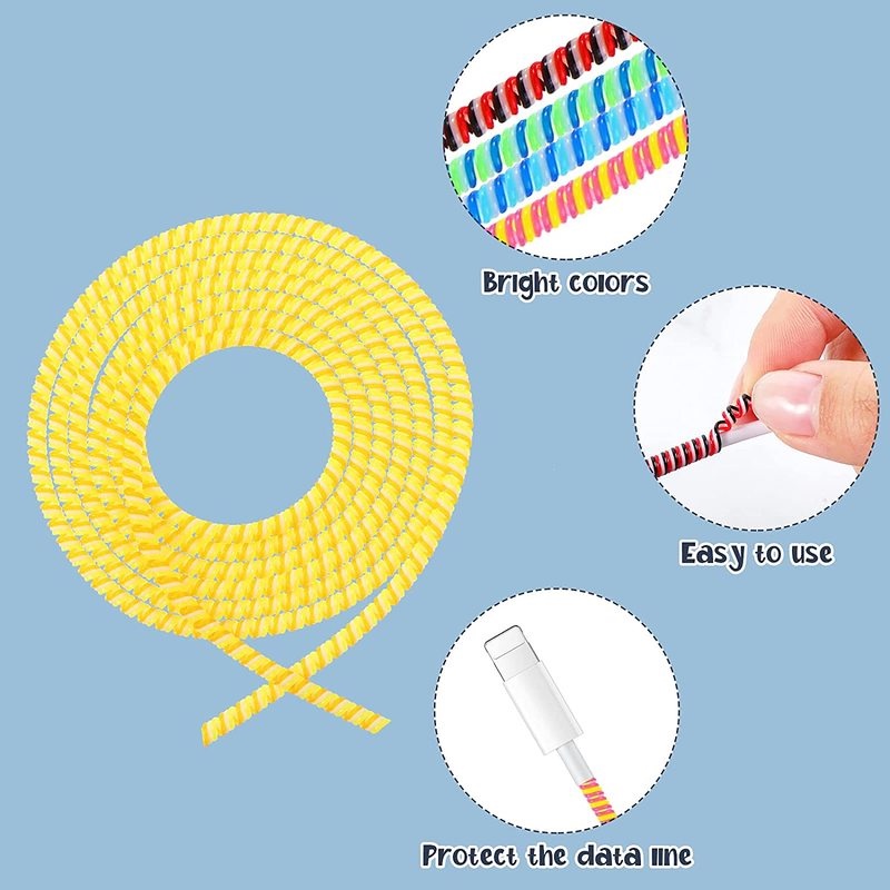 Dây lò xo dài 1.2m bảo vệ dây cáp sạc/tai nghe đa năng tiện dụng