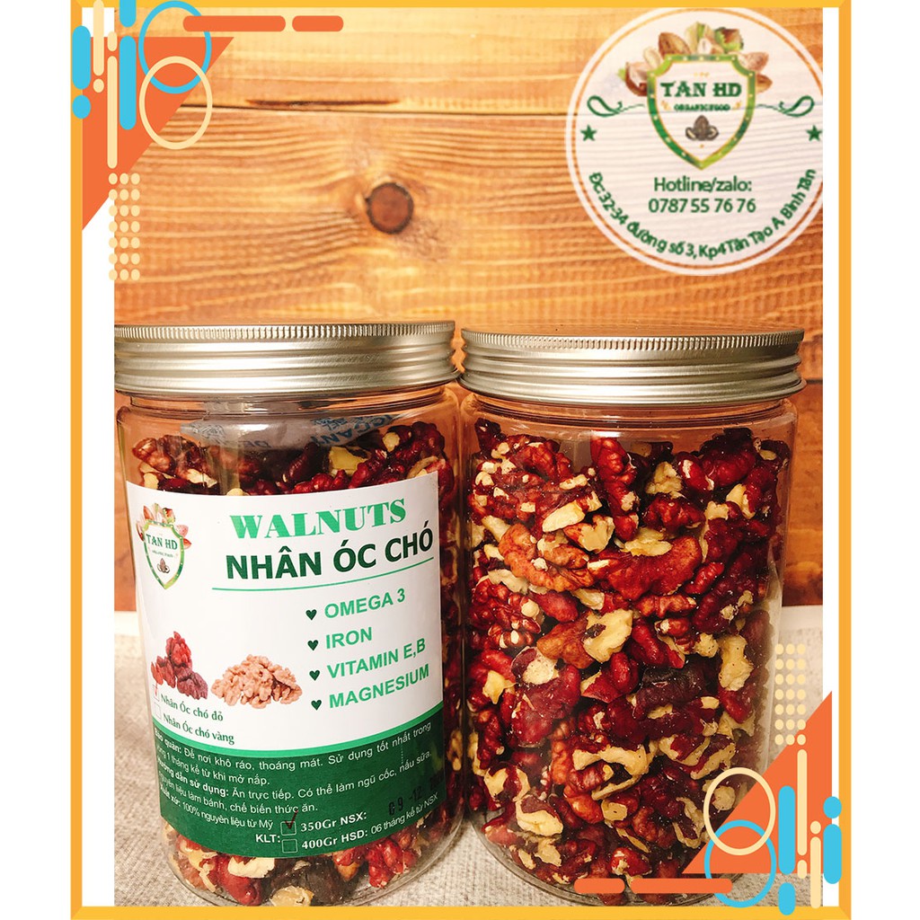 Nhân óc chó đỏ Mỹ - Hộp 350 Gr