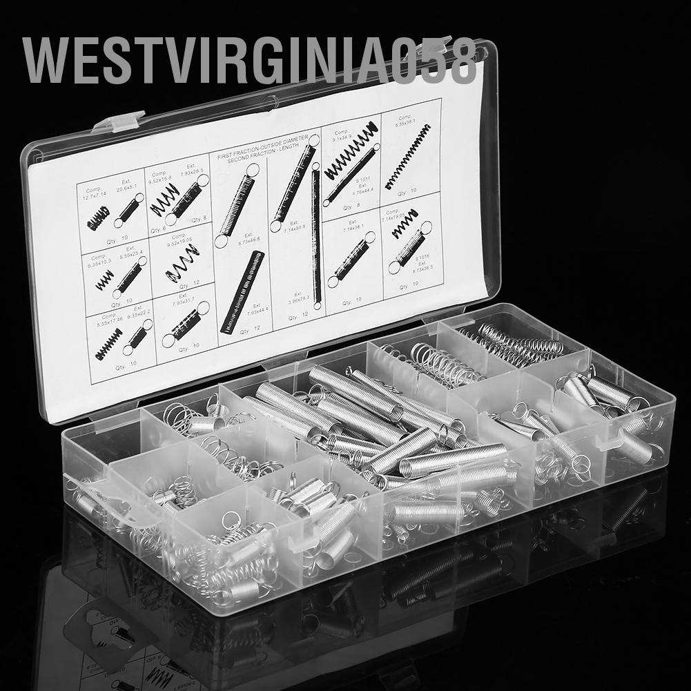 Hàng Hot 200 cái / bộ 20 kích cỡ Bộ mở rộng lò xo nén bằng thép carbon với hộp Westvirginia058 Hàng giao ngay
