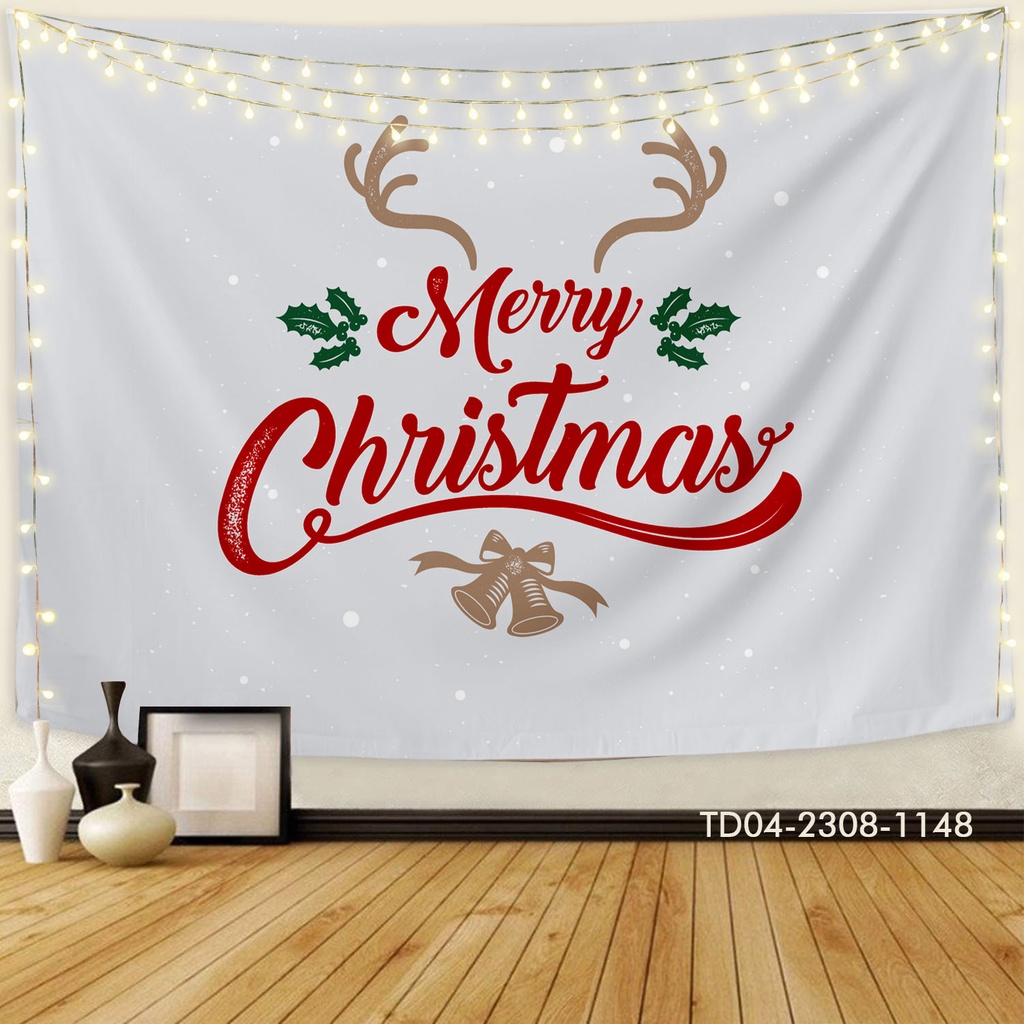 Tranh GIÁNG SINH treo tường, decor, trang trí lễ hội, tiệc, hang đá... (TẶNG móc treo, miếng dán 2 mặt)