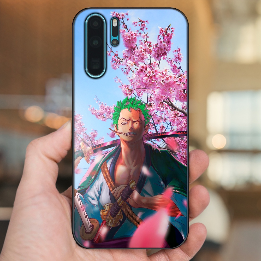 Ốp lưng Huawei P30 Pro viền đen in hình Zoro One Piece