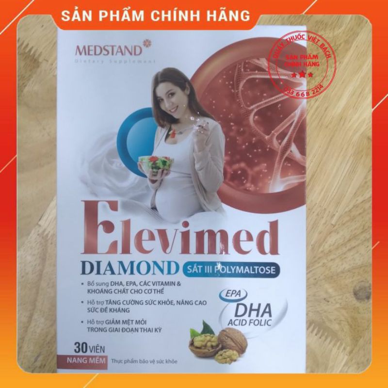 Vitamin tổng hợp cho bà bầu Elevimed ❤ đủ chất❤ giảm nghén, tăng cường sức khỏe, nâng cao sức đề kháng