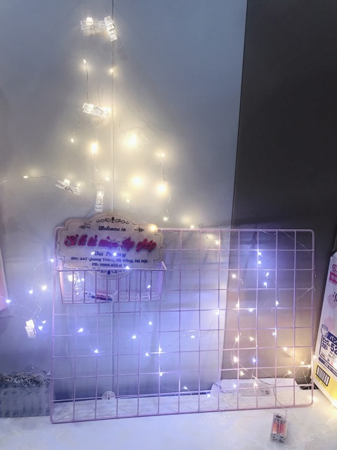 Tặng 2 pin AA-Đèn dây trang trí 30 mắt đom đóm dài 3m