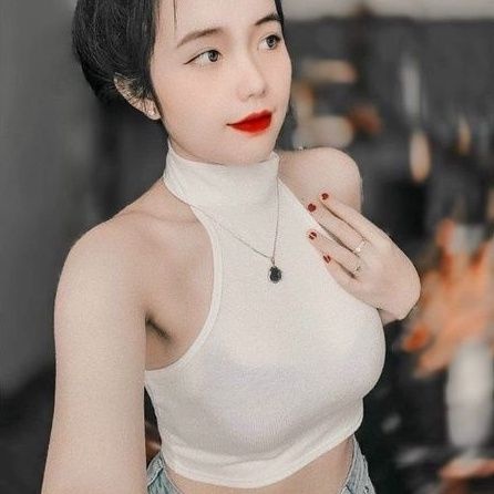 Áo yếm cổ lọ phôm croptop hở lưng SEXY