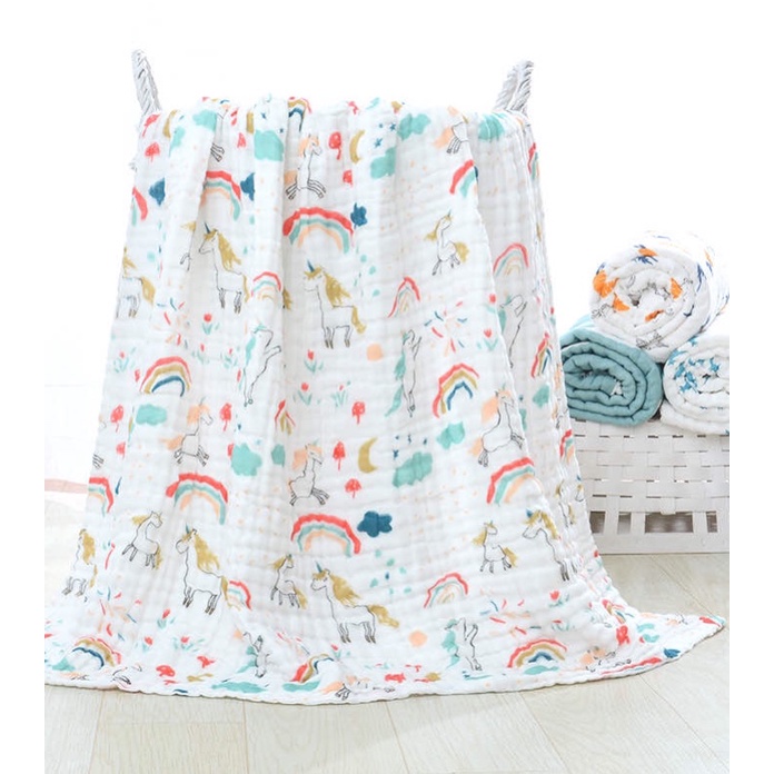 Khăn xô tắm cho bé 6 lớp 100% Cotton, Khăn tắm xô đa năng siêu mềm và siêu thấm Thị Nắng Store