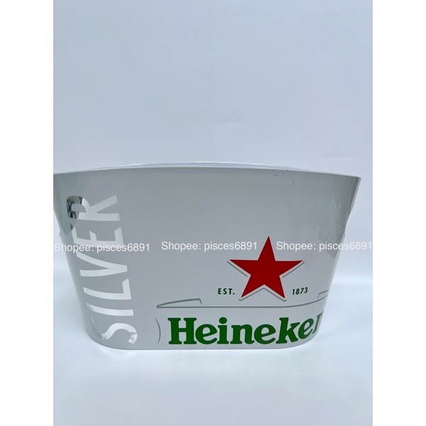 Xô đá Heineken Silver tay cầm kiểu hiện đại