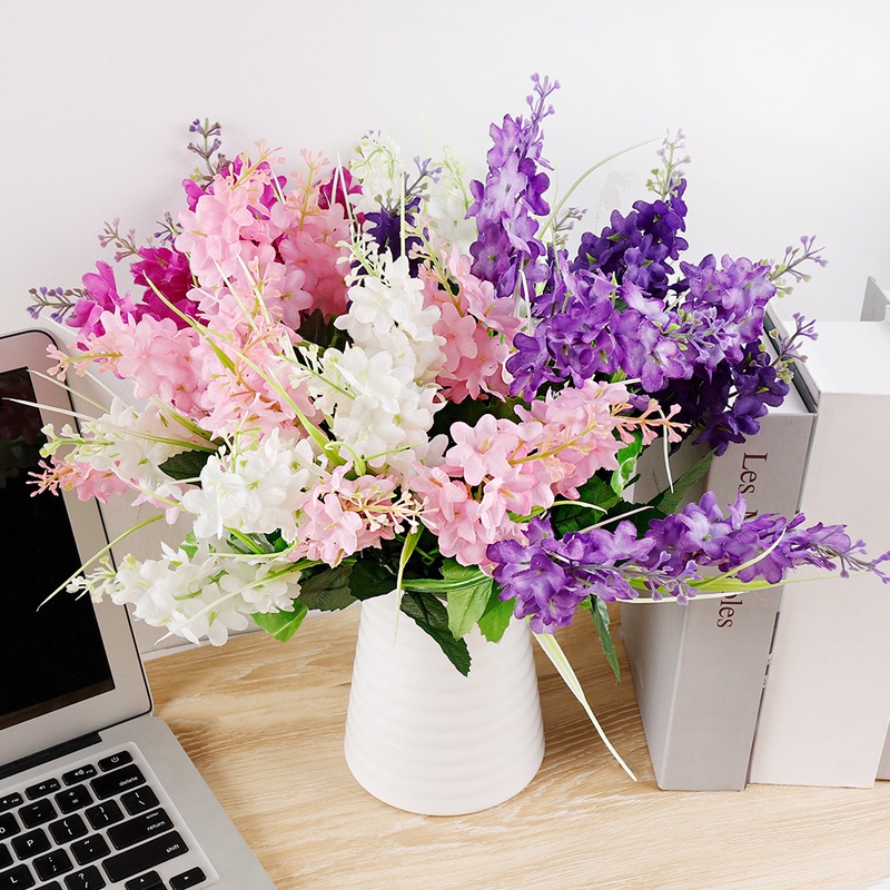 1 Bó Hoa Violet Hyacinth Nhân Tạo Trang Trí Nhà Cửa/Tiệc Cưới/Giáng Sinh/Lễ Hội Thật