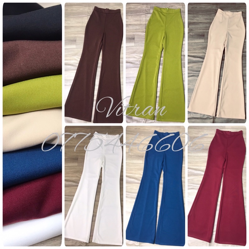 QUẦN ỐNG LOE LƯNG CAO NHIỀU MÀU, hack dáng, hot girl | BigBuy360 - bigbuy360.vn