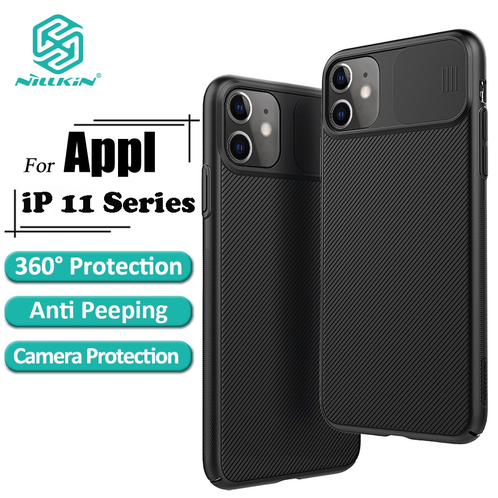 Ốp điện thoại iP 11 11 Pro 11 Pro Max Nillkin CamShield làm bằng vật liệu PC có nắp trượt để bảo vệ camera chống sốc