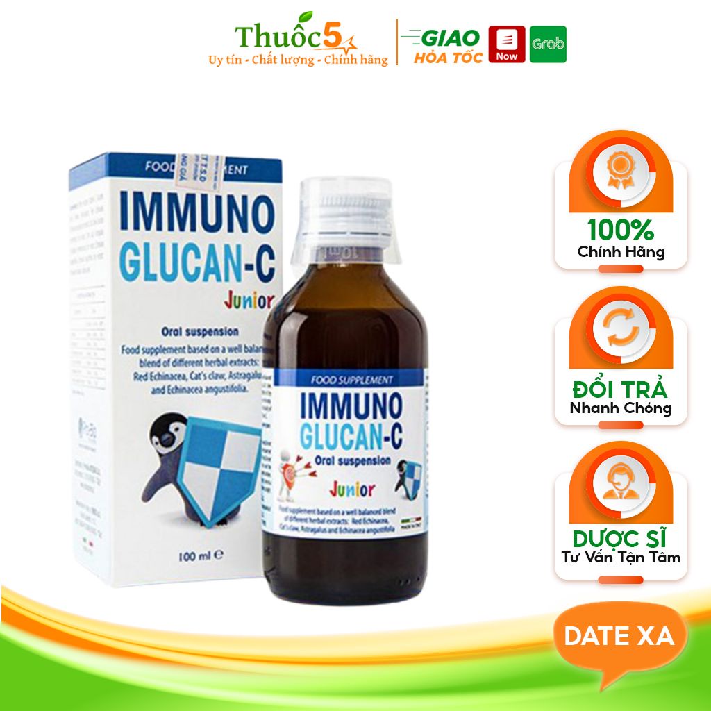 Immuno Glucan C Siro tăng đề kháng cho bé Nâng Cao Sức Khỏe Đường Hô Hấp Lọ 100ml