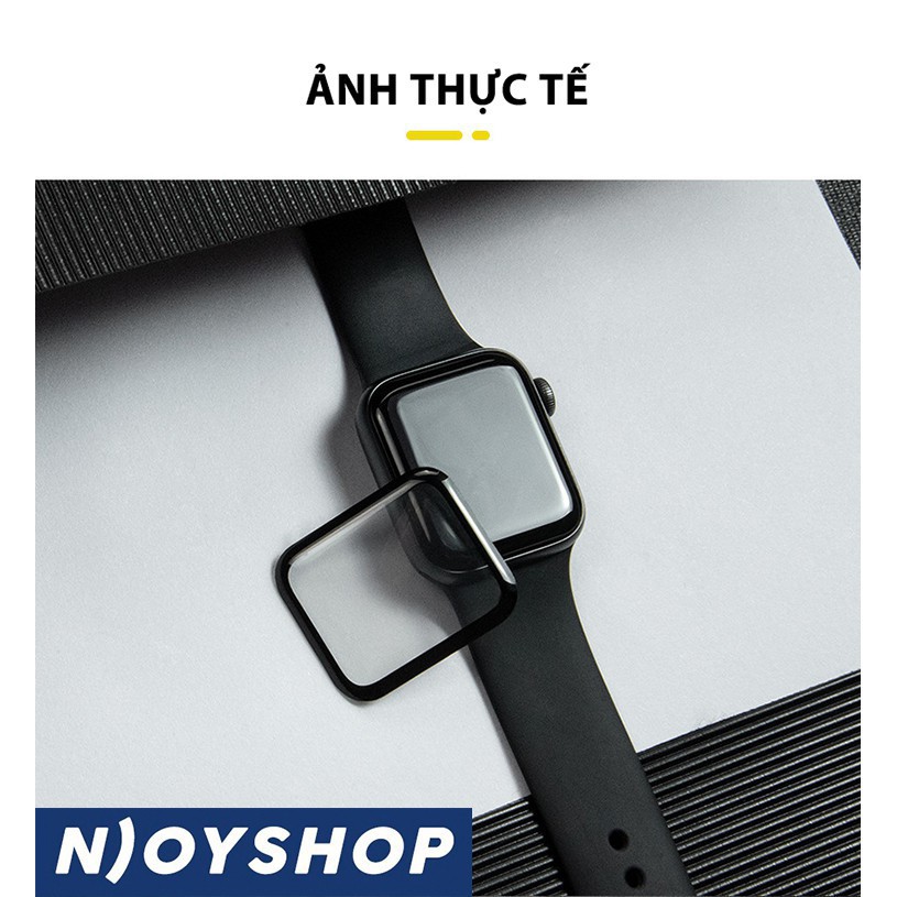 Kính Cường Lực Apple Watch Series 7 6 5 4 3 2 1 Viền Dẻo 3d Ôm Sát Full Màn 38mm 40mm 42mm 44mm 41mm 45mm