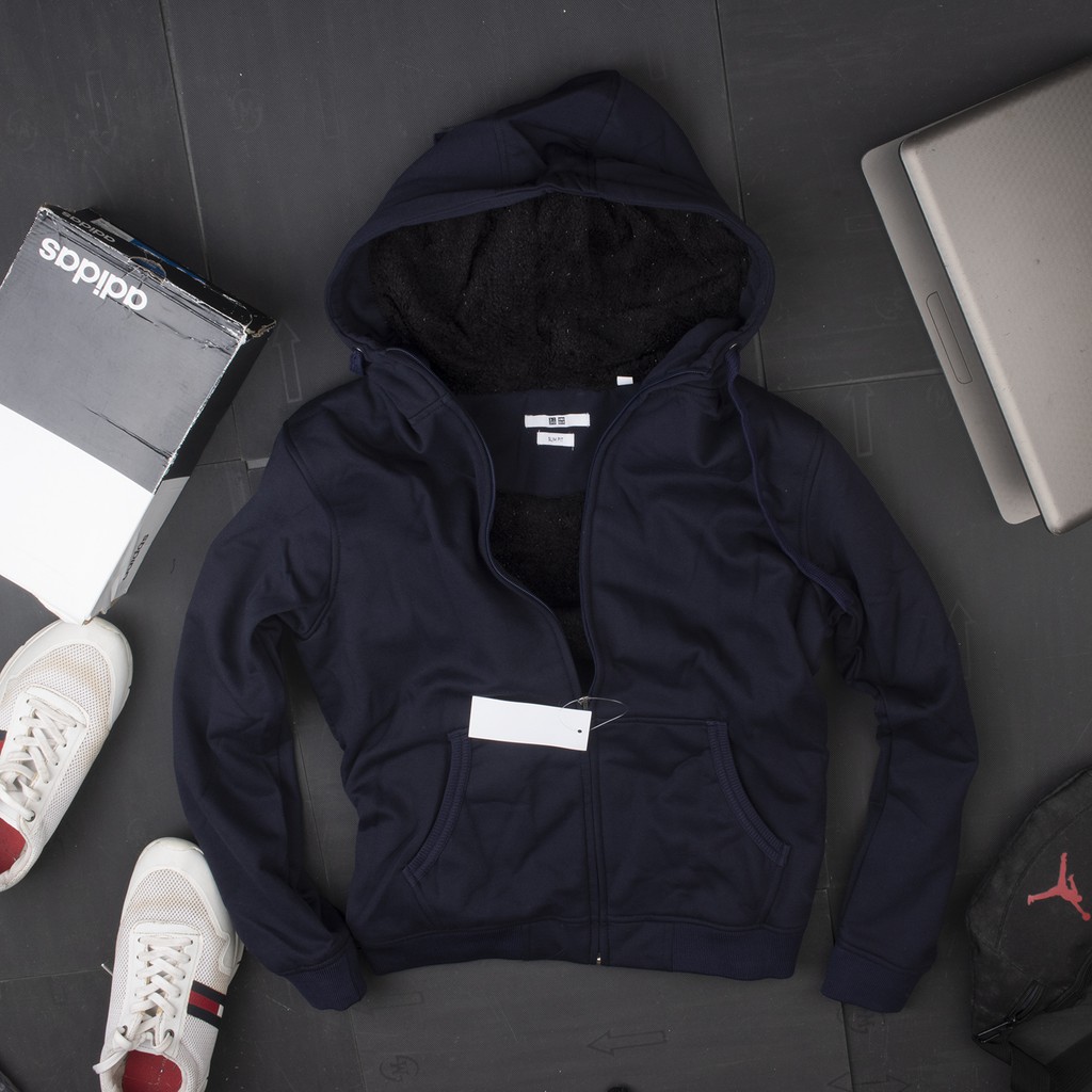 Áo khoác nỉ lót lông cừu VNXK uniqlo hàng đẹp | BigBuy360 - bigbuy360.vn