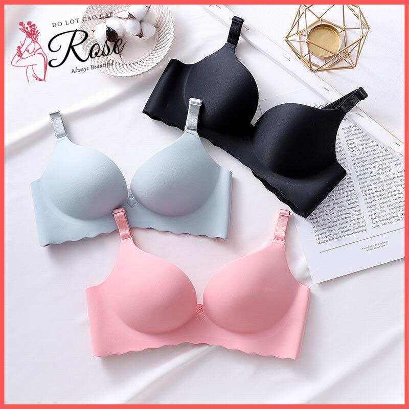 Áo Lót Nữ Su Đúc Nâng Ngực KHÔNG GỌNG Thông Hơi Đệm Dày 3CM Push Up Dành Cho Ngực Nhỏ Và Vừa Áo Ngực Nâng Đẩy Rose A011