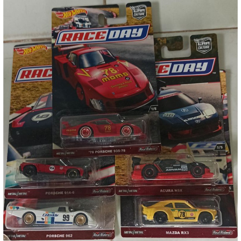 Xe mô hình hot wheels car culture complete set of 5 race day acura porsche