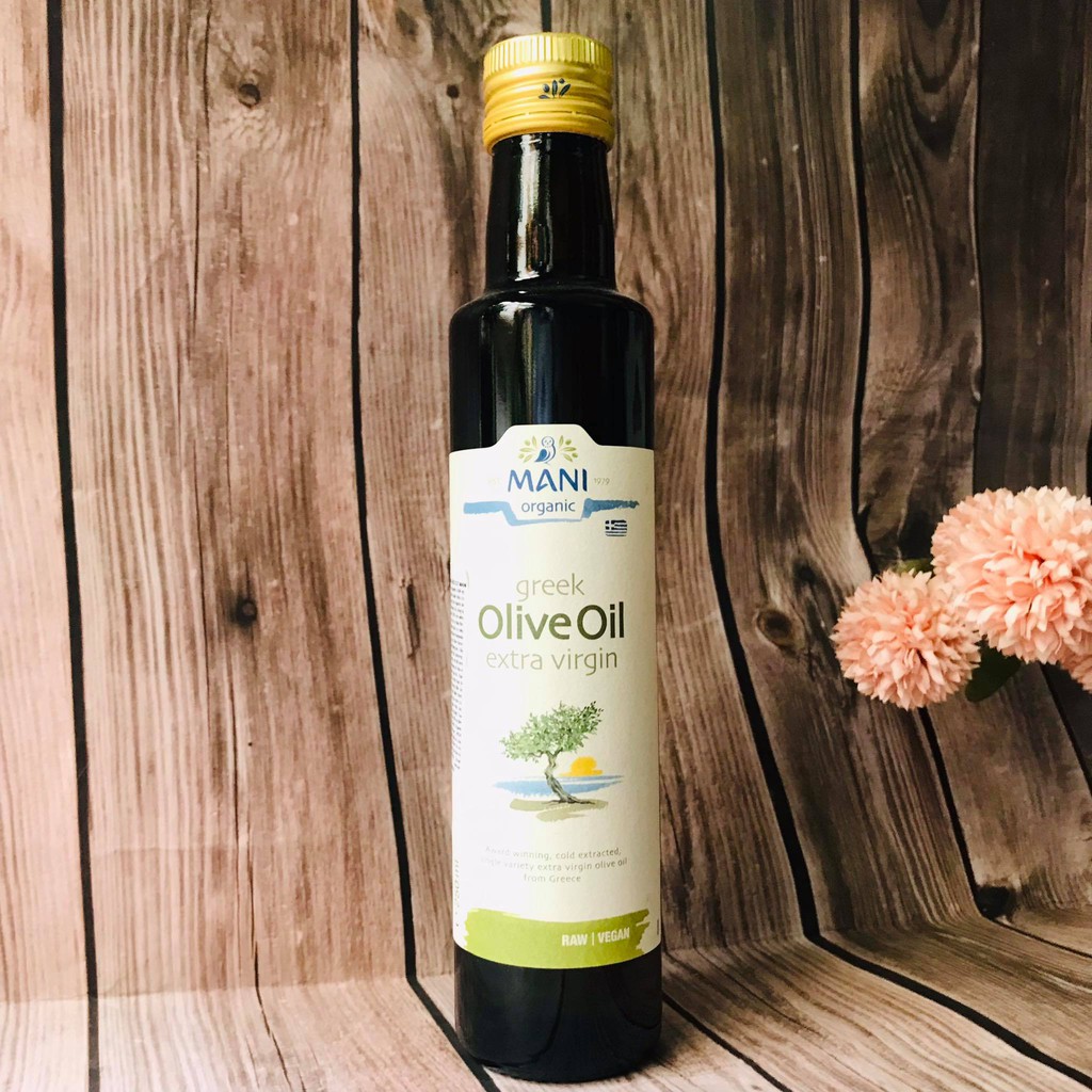 Dầu Olive Hữu Cơ Nguyên Chất Cao Cấp Mani, Dầu Olive Ép Lạnh,250ml