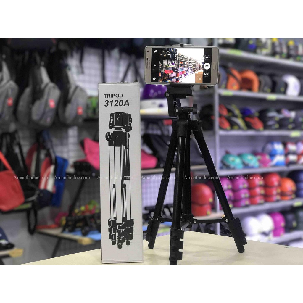 Giá đỡ 3 chân chụp ảnh, quay video Tripod TF-3120 + Kẹp điện thoại Xoay 360 độ