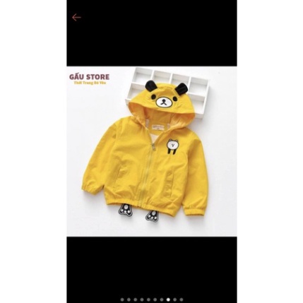 Áo Gió Bé 2 lớp ưu tiên trẻ em từ 3-10tuổi được làm từ chất liệu gió chống nước 96% tránh gió tránh bụi hiệu quả