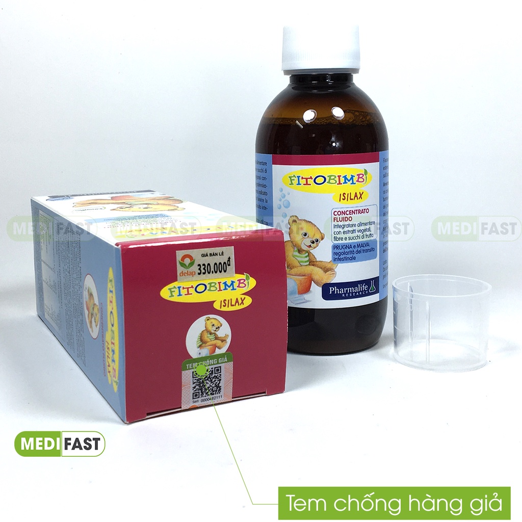 Isilax Bimbi Giảm táo bón cho bé bổ sung vitamin, chất xơ giúp hấp thụ tốt đường ruột khỏe - Nhập khẩu từ Ý - Chai 200ml