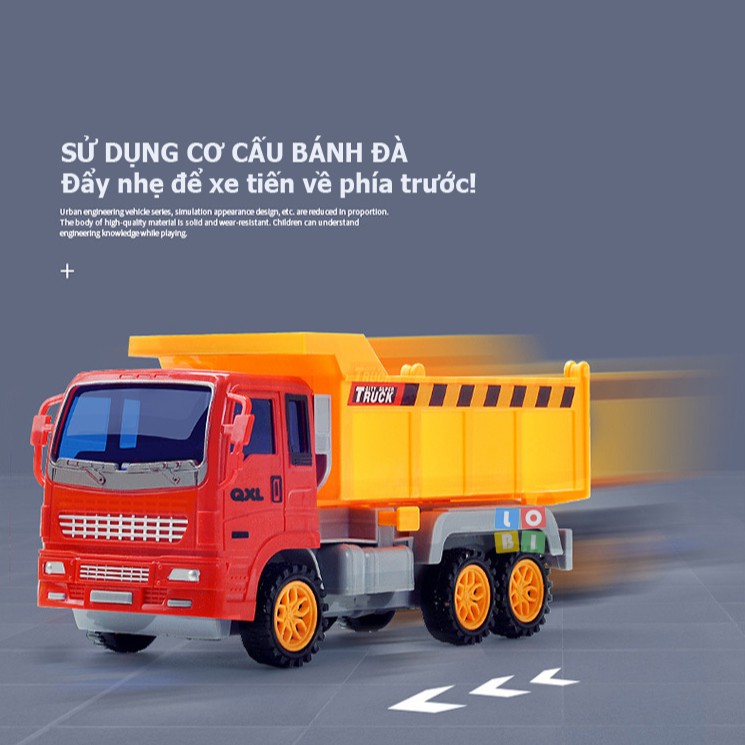 [Mã SKAMLTS7 giảm 10% đơn 150K] Ô tô đồ chơi cho bé, mô hình oto xây dựng cỡ lớn chạy đà - Lobikids