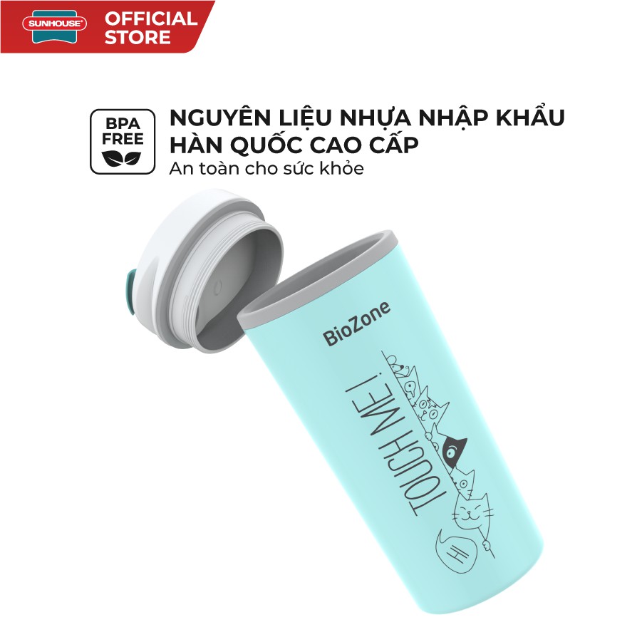 Bình Cách Nhiệt BIOZONE KB-WA500P1BW Màu Trắng Xanh 500 ml