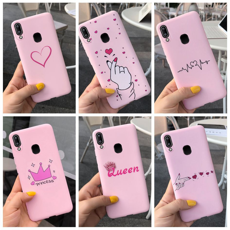 Vivo V9 V11 Pro Y19 Y17 Y15 Y12 Y11 2019 Y91 Y91C Y81 Y95 Y81i Y91i Pink Lover Heart Queen Princess Case Soft TPU Cover