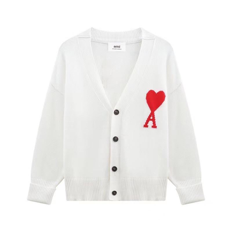 ❤❀  ❤ Áo Khoác Cardigan Dệt Kim Thêu Hình Trái Tim Thời Trang Unisex