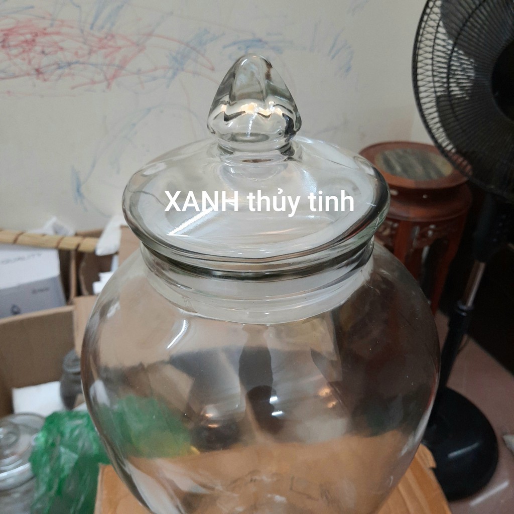 Bình thủy tinh Chân mây ngâm sâm, nấm, hoa quả -  Dung tích 15 lít