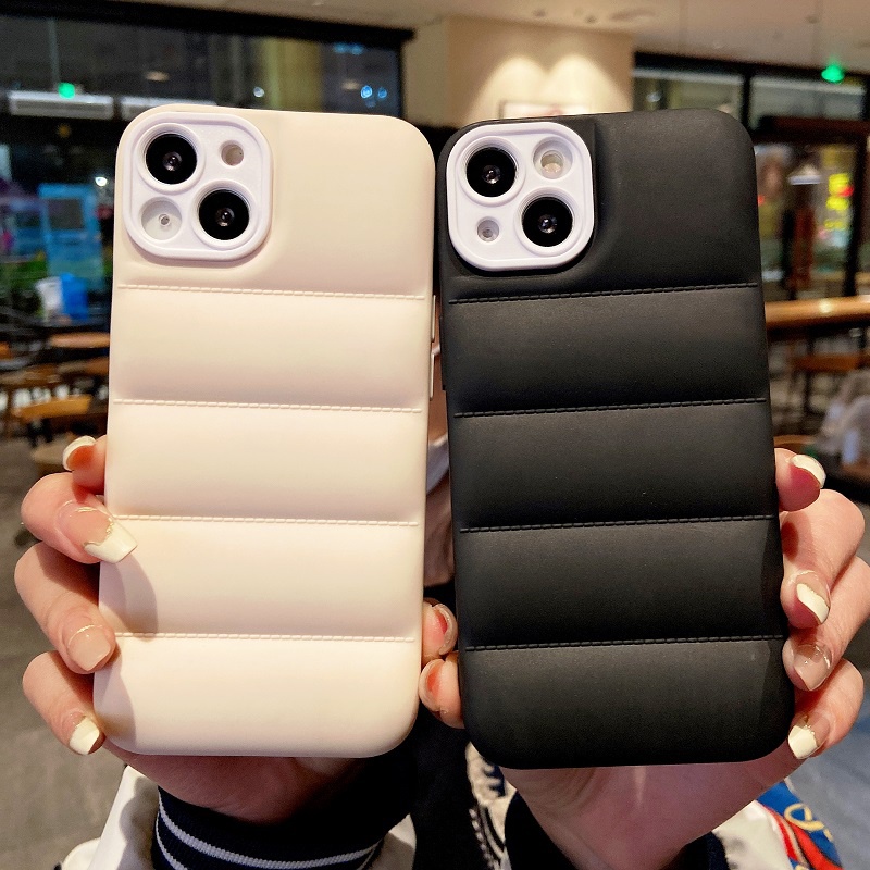 Ốp Điện Thoại Hình Áo Khoác Phao Có Túi Khí Chống Sốc / Rơi Cho iPhone 14 15 Pro Max