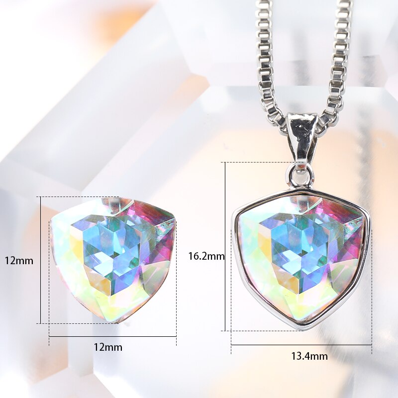 Vòng cổ Mặt Kính Đính Đá Lấp Lánh Kèm Móng Vuốt Đồng