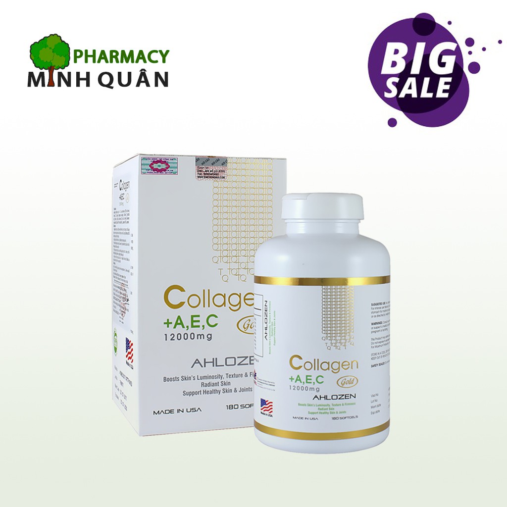 Viên uống Collagen AHLOZEN ĐẸP DA CỦA MỸ