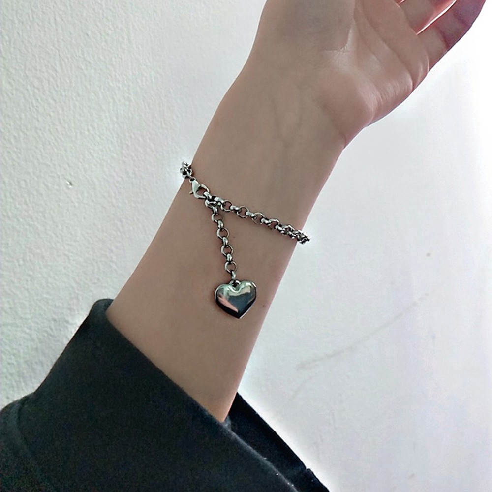 Vòng Tay Kim Loại Mặt Hình Trái Tim Thời Trang Cho Nữ | BigBuy360 - bigbuy360.vn