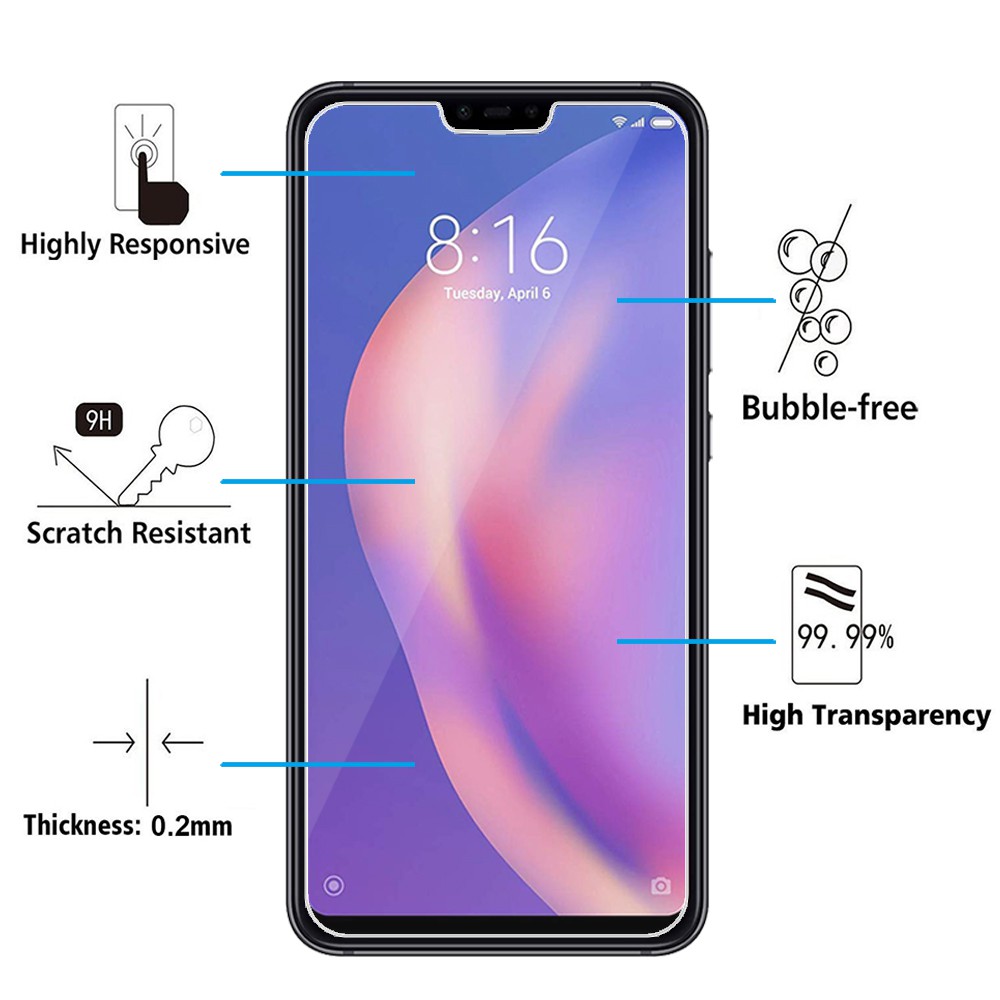 SALE GIÁ SỈ KÍNH CƯỜNG LỰC Xiaomi Mi 8 Lite TRONG SUỐT_MIẾNG DÁN BẢO VỆ MÀN HÌNH