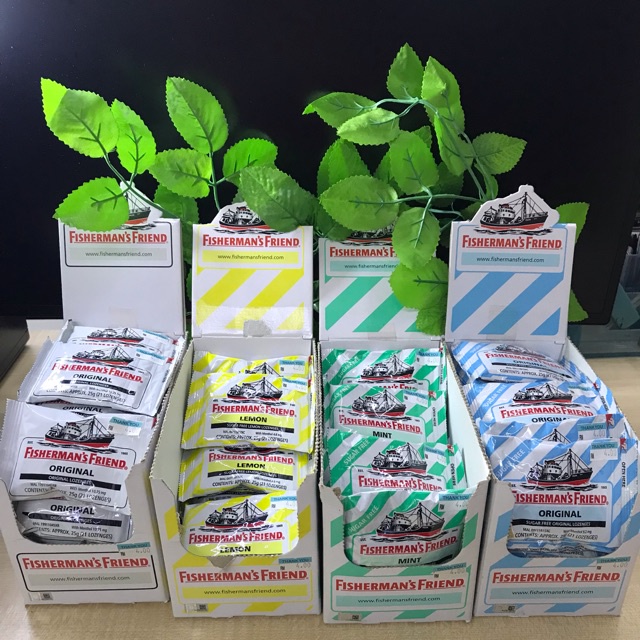 Kẹo Ngậm Giảm Đau Họng Con Tàu Không Đường Fishermans Friend 25g