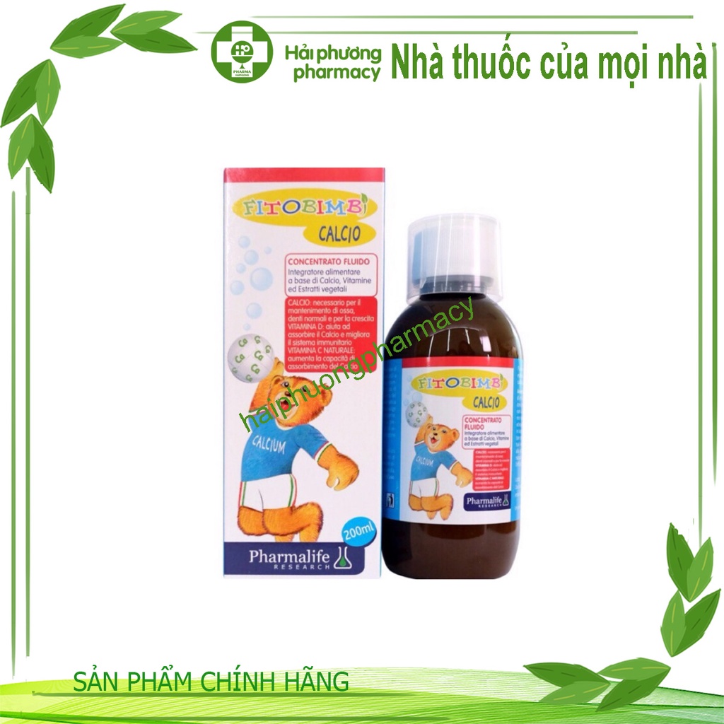 [Chính Hãng] Fitobimbi Calcio  Bổ sung canxi và vitamin D3, cho trẻ cao lớn hơn. (Chai 200ml)