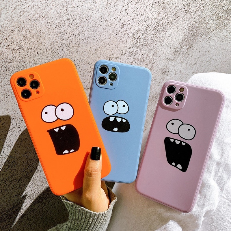 Ốp Lưng Silicon đủ dòng máy Màu Bảo Vệ CAMERA Emoji