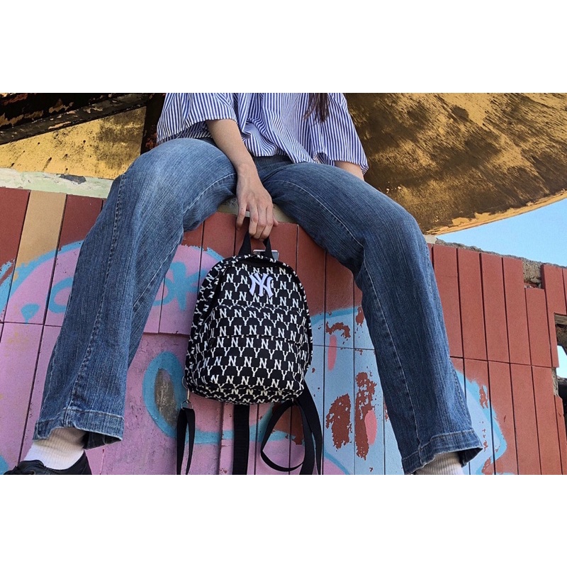 [TẶNG KÈM KHẨU TRANG 50K] BALO MINI NY nhỏ gọn tiện lợi, chất canvas trượt nước