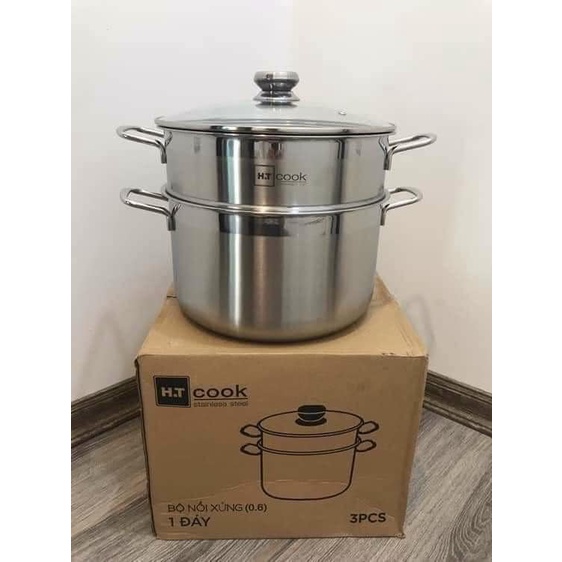 Xửng hấp HT Cook 28 cm vùng kính, mua 1 được 2, hàng siêu đẹp