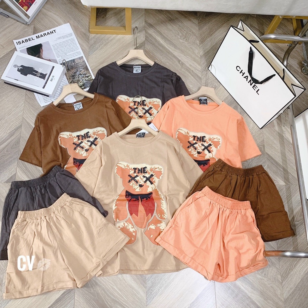 Đồ bộ mặc nhà Sét gấu hit hot  💖 Form rộng,chất liệu Cotton cao cấp, họa tiết GẤU kute,họa tiết GẤu ép nhiệt bền đẹp...