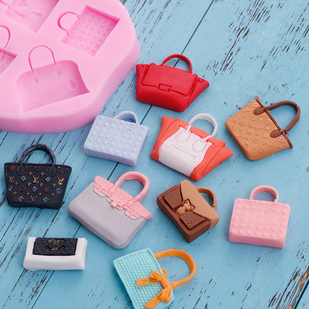 Kalaien Khuôn silicone Làm Bánh Kẹo Hình Túi Xách Tay