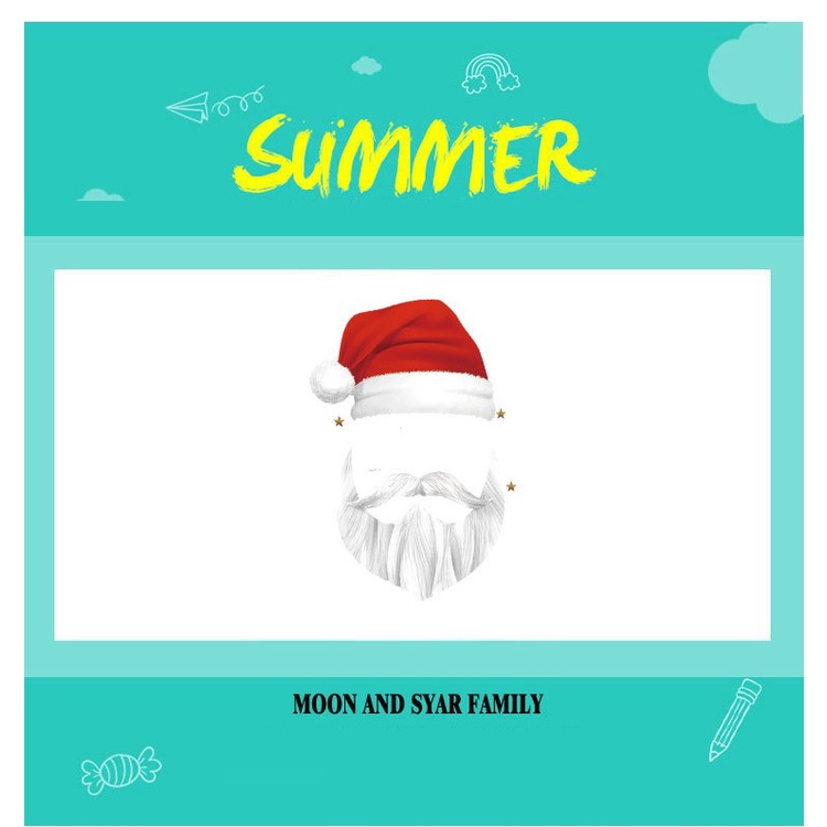 Set Áo Thun Tay Ngắn 95% cotton In Hình Ông Già Noel Năm Mới 2023 Thời Trang Cho Gia Đình