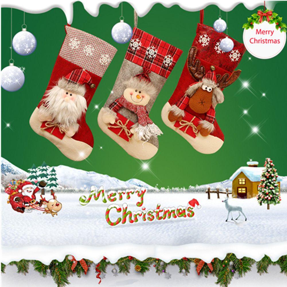 Vớ Đựng Quà Giáng Sinh Cỡ Lớn Có Dây Treo DIY