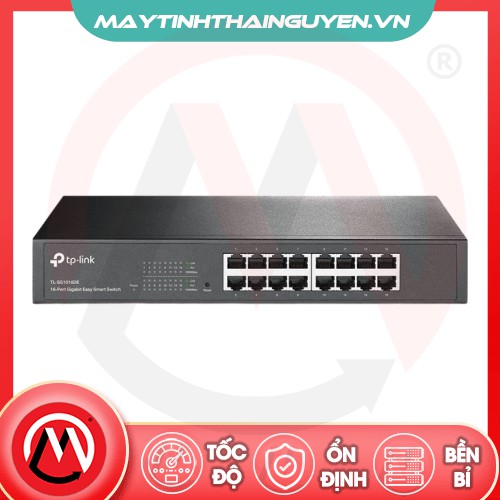 1000Mbps, TP-Link TL-SG1016D - Switch Lắp Tủ/ Để bàn 16 Cổng - Tốc Độ đúng 1Gigabit - Hàng [Chính Hãng]