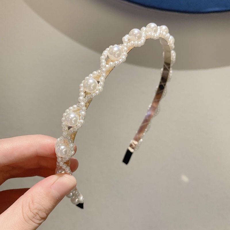 Cài tóc bờm tóc ngọc trai nhân tạo Hàn quốc cute dễ thương phong cách tiểu thư sang chảnh cô dâu CT06 JOLY