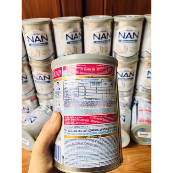 [chuẩn bill] Sữa bột NAN Lactose Free Nga dành cho bé tiêu chảy và bất dung nạp từ sơ sinh, 400g-lifescare