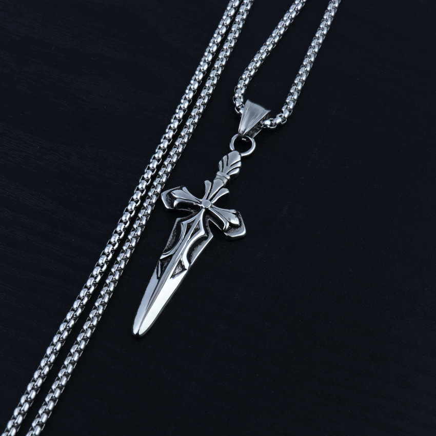Dây Chuyền Hình Thanh Kiếm Bằng Thép Không Gỉ