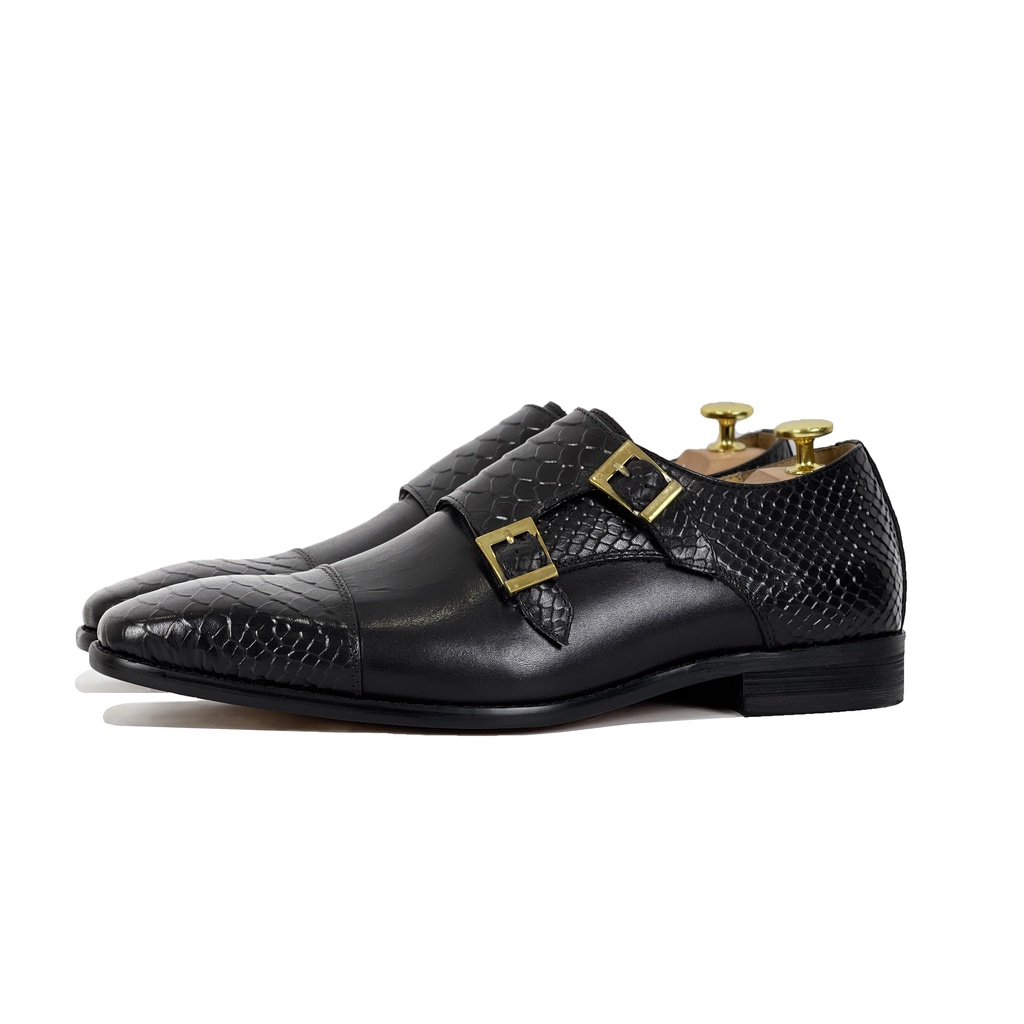 Giày Homme Le Marche - Double Buckle Monk Strap