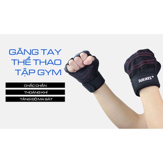 Găng Tay Tập GYM Aolikes Có Quấn Cổ Tay - 1 Đôi