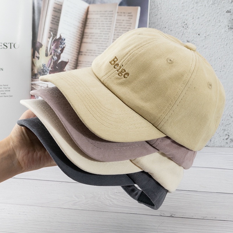 Mũ lưỡi trai chống nắng Beige BL8 kiểu dáng đơn giản thời trang Hàn Quốc