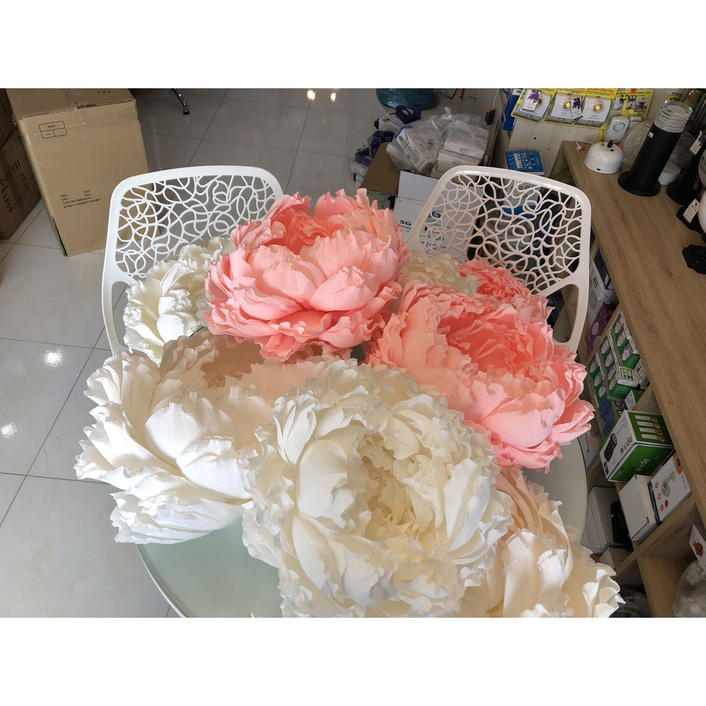 Giấy nhún ý làm hoa mã 900 dày 140g, giấy làm hoa handmade mã 900 màu trắng GuyDecor PK004